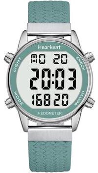 Perfect Picks Market Hearkent Pedometer Watch Digital Step Counter Watch With Calorie & Mileage Tracker For Walking green