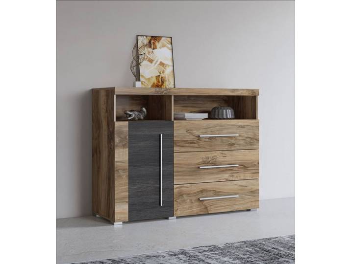 OTTO home Kommode Roger,Breite 120cm, moderne Anrichte mit 3 Schubladen, Kommode mit viel Stauraum, Masse 120x92x38,5 (B/H/T)