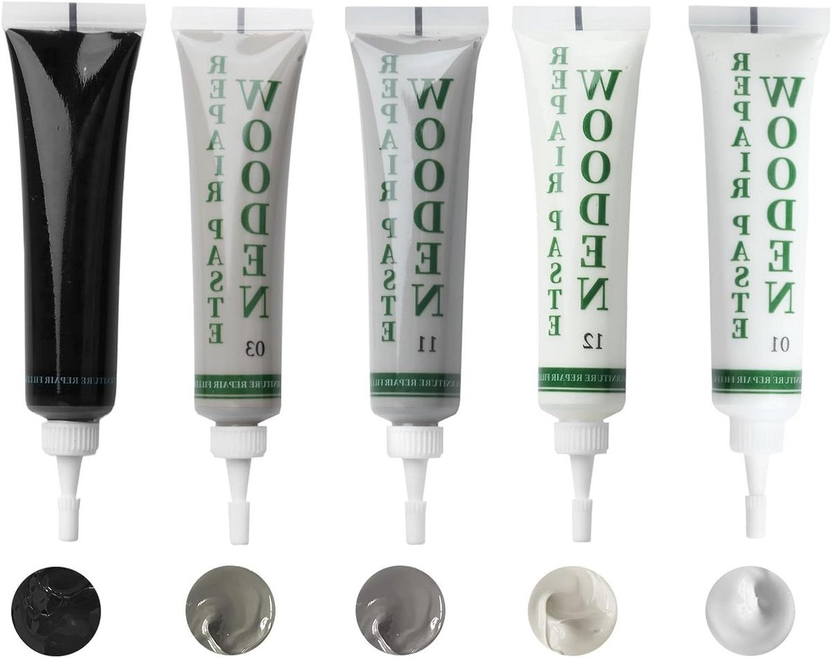 Reparatieset Hout Grijs - 5 Delen - Vuller voor het herstellen van krassen in meubels