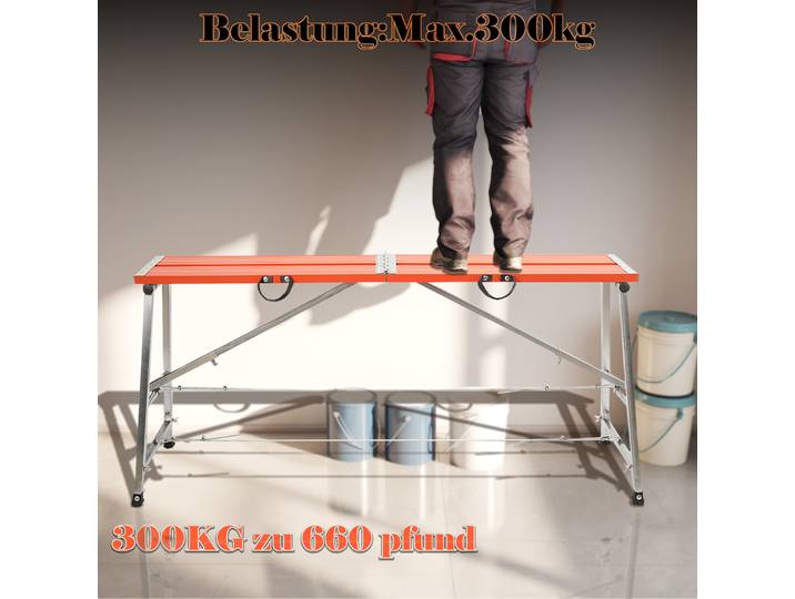 Échelle de chantier pliante robuste pour travaux de décoration et de construction