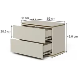 Vicco, Nachttisch, Linette (66 x 36 x 48.60 cm)