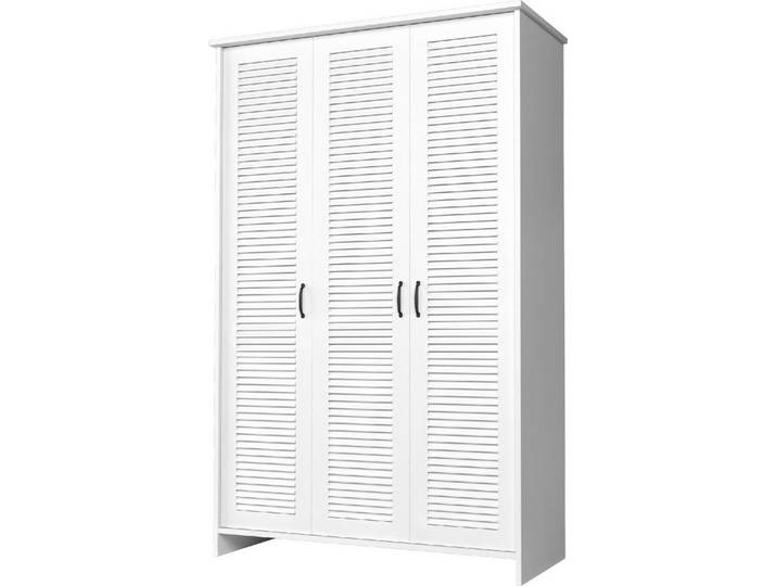 Xlmoebel Kleiderschrank Weißer Kleiderschrank im Art-déco-Stil mit filigranen Details (1-St., Kleiderschrank) Hergestellt in Europa