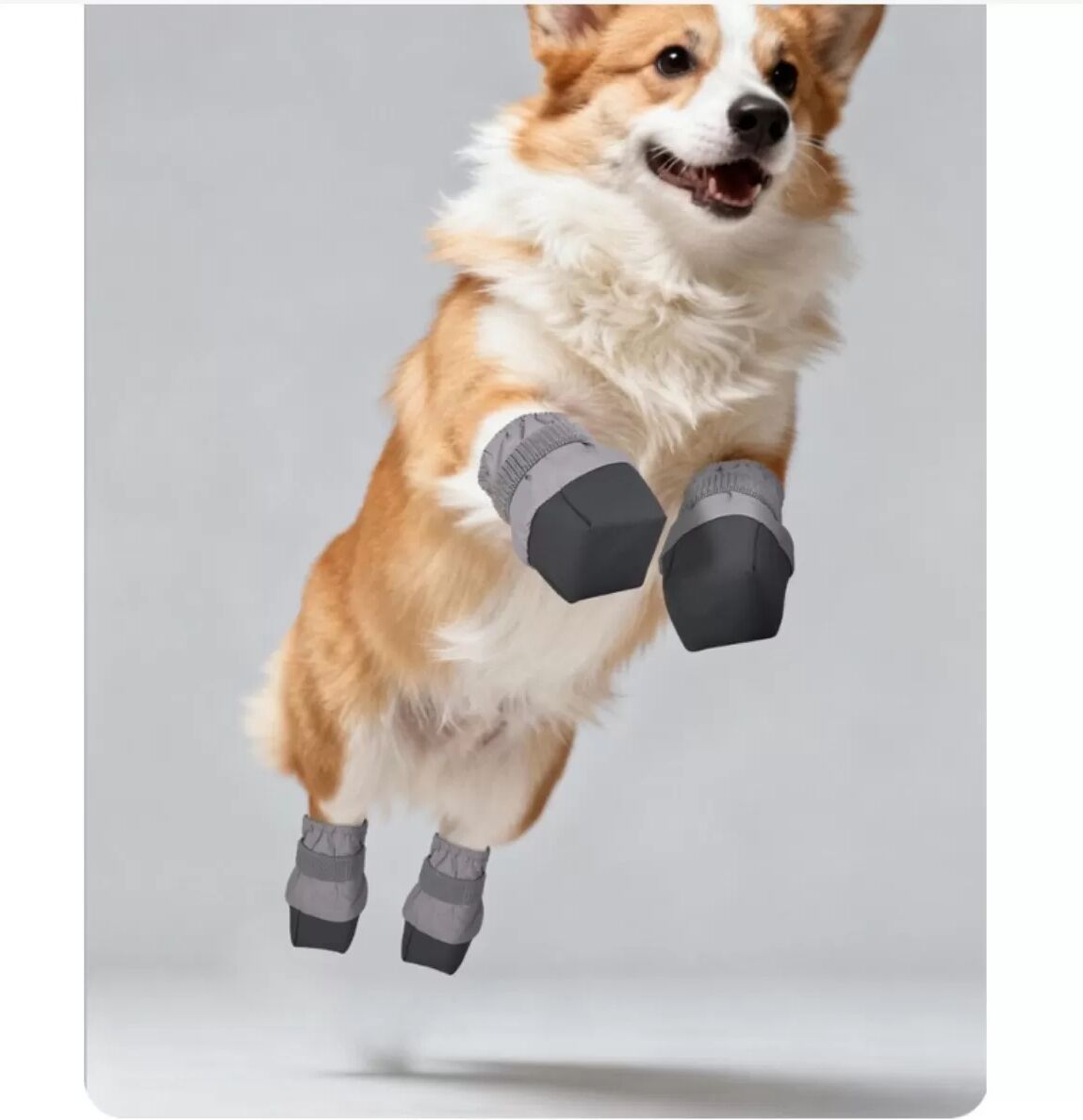 INF 4er-Set Schmutzabweisende Regen-Schuhe für Haustiere – Wasserdichte & Rutschfeste Hundestiefel für Spaziergänge im Freien S
