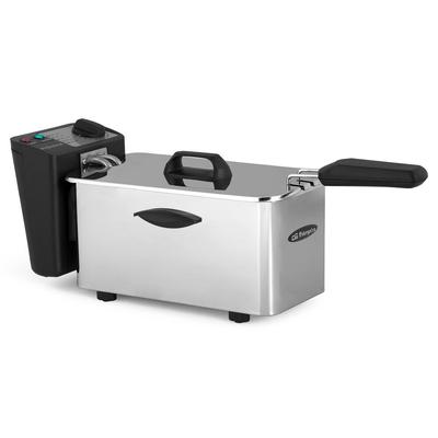 Orbegozo Profi-Fritteuse FDR 35, 3,5 L, verstellbarer Thermostat, Leuchtanzeige, Cool-Touch-Griff, Kabelaufwicklung, Edelstahl, 2000 W
