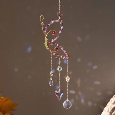 Uplift Essentials Crystal Moon & Sun Suncatcher Prismatic Window Pendant For Magical Light Displays style 2