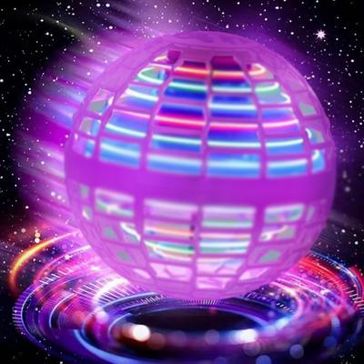 Quick Pick Pro Hand Controlled LED Cosmic Flying Ball Drone Toy For Kids Indoor Outdoor Hovering Orb purple