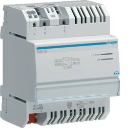 Hager TXA112 Spannungsversorgung KNX mit 1 Ausgang und 1 Drossel, 640mA