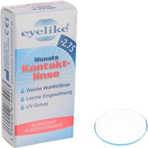 Eyelike Kontaktlinsen Dioptrien -2,75, Monatslinsen, weich, BC 8,6mm, DIA 14,1mm