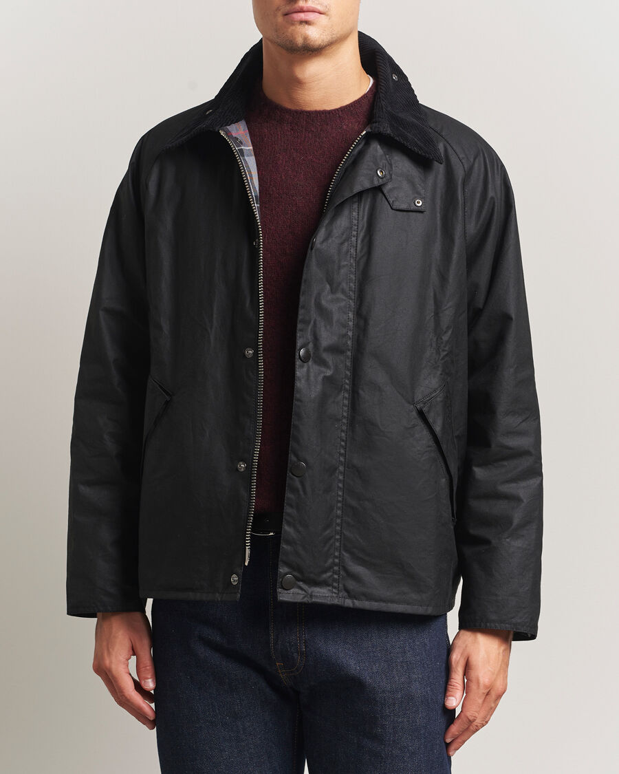 Barbour Heritage Transport Wax Jacket Black men EU54 Sort