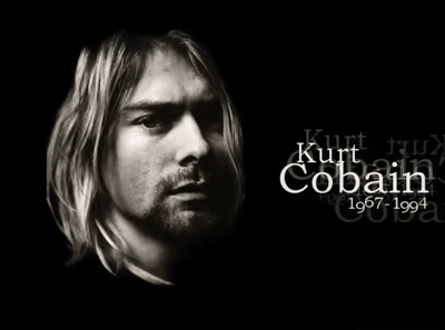 Inspire Curations Vintage Kurt Cobain Black & White Canvas Poster Retro Rock Wall Art Decor i 40x50cm No Frame