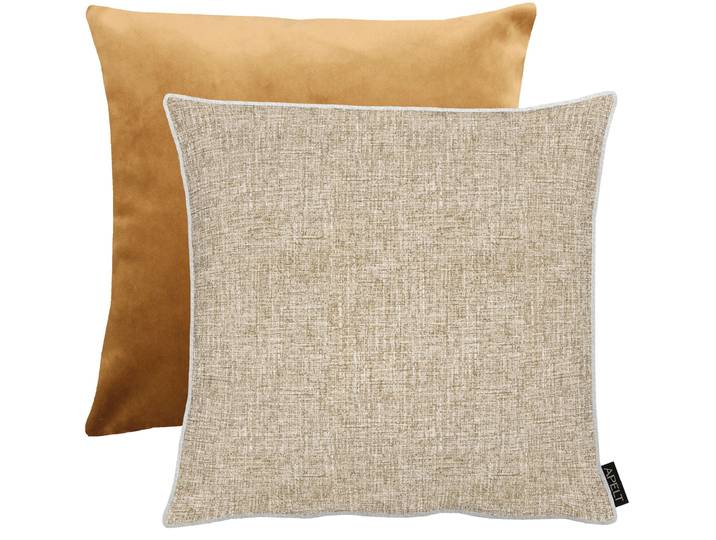Dekokissen APELT Alessio Gr. 1, beige (natur, gemustert), B:40cm H:5cm L:60cm, Polyester, Dekokissen_Sitzkissen_Kissenhüllen, Dekokissen, Wendekissenhülle mit Füllung, 1 Stück