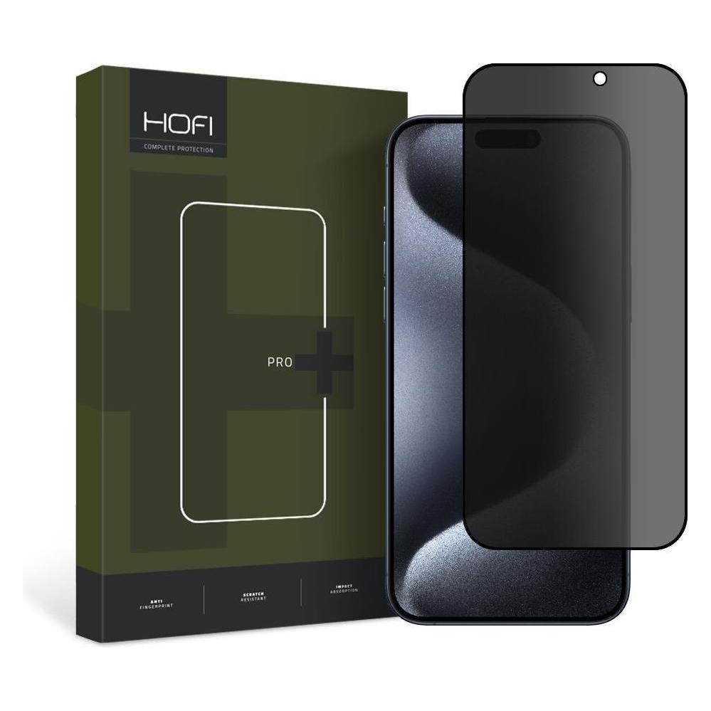 Hofi Anti-Spy Glas Pro+ Iphone 15 Pro Max Privatsphäre Schutzglas (1 Stk., Apple iPhone 15 Pro Max) (HOFI423)