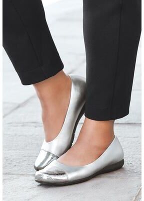 Women's The Fay Slip On Flat by Comfortview in Silver (Size 12 M)