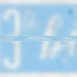 Banner blau & silber Zahl 13