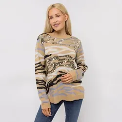 CASHMASOFT Pullover Rundhalsausschnitt Cashmeregriff Jacquard