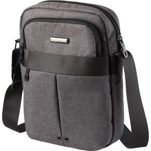 LightPak Umhängetasche Epsilon 46164, aus Polyester, grau, 4 Fächer, 21 x 29 cm