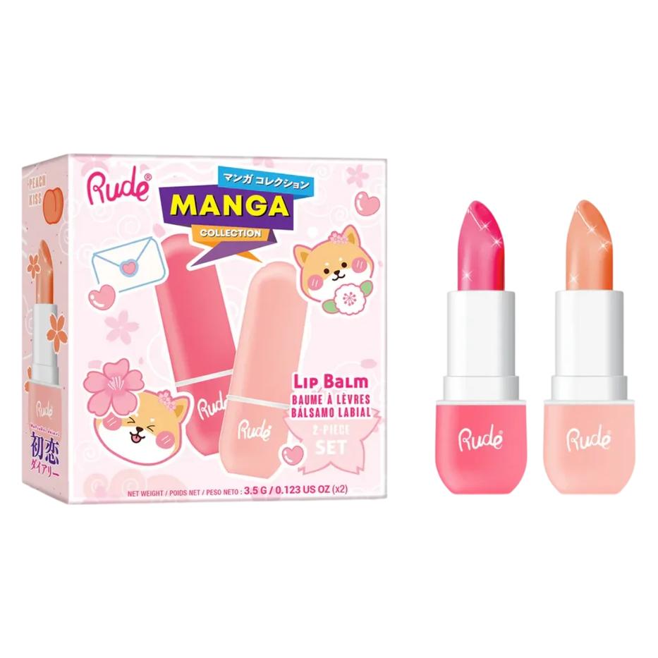 Rude Cosmetics Set von : Peach Kiss, Feuchtigkeitsspendender Lippenbalsam, 3,5 ml + Watermelon (74847622)