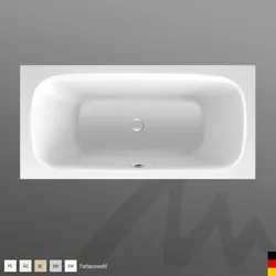 Mauersberger Badewanne „nivalis square uno“ 1800 × 900 mm in Starwhite