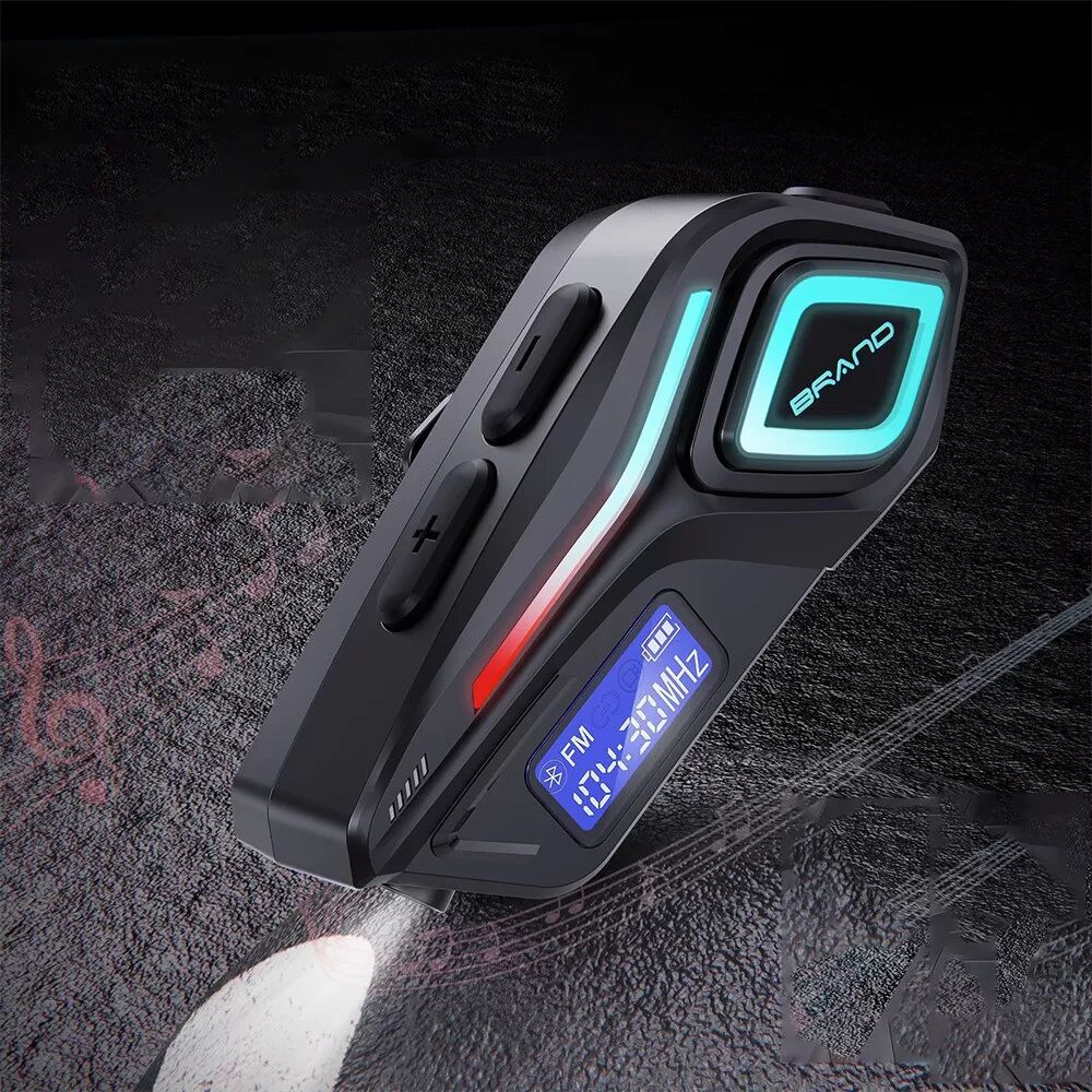 INF Motorradhelm Bluetooth Headset mit Hartmikrofon – Geräuschunterdrückung & Stereo Sound