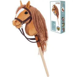Tootiny Pferd am Stiel HOPPIHORSE Hobby Horse A4 Kastanie
