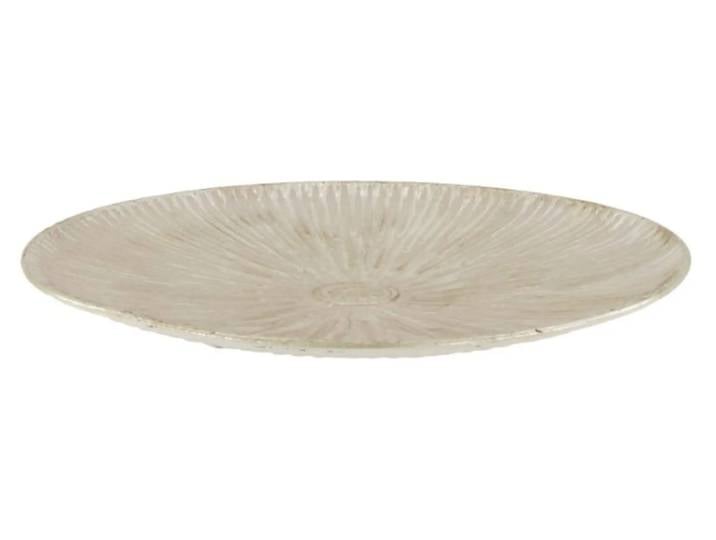 Tablett Metall, Silber Gewischt H: 6 cm Dijk