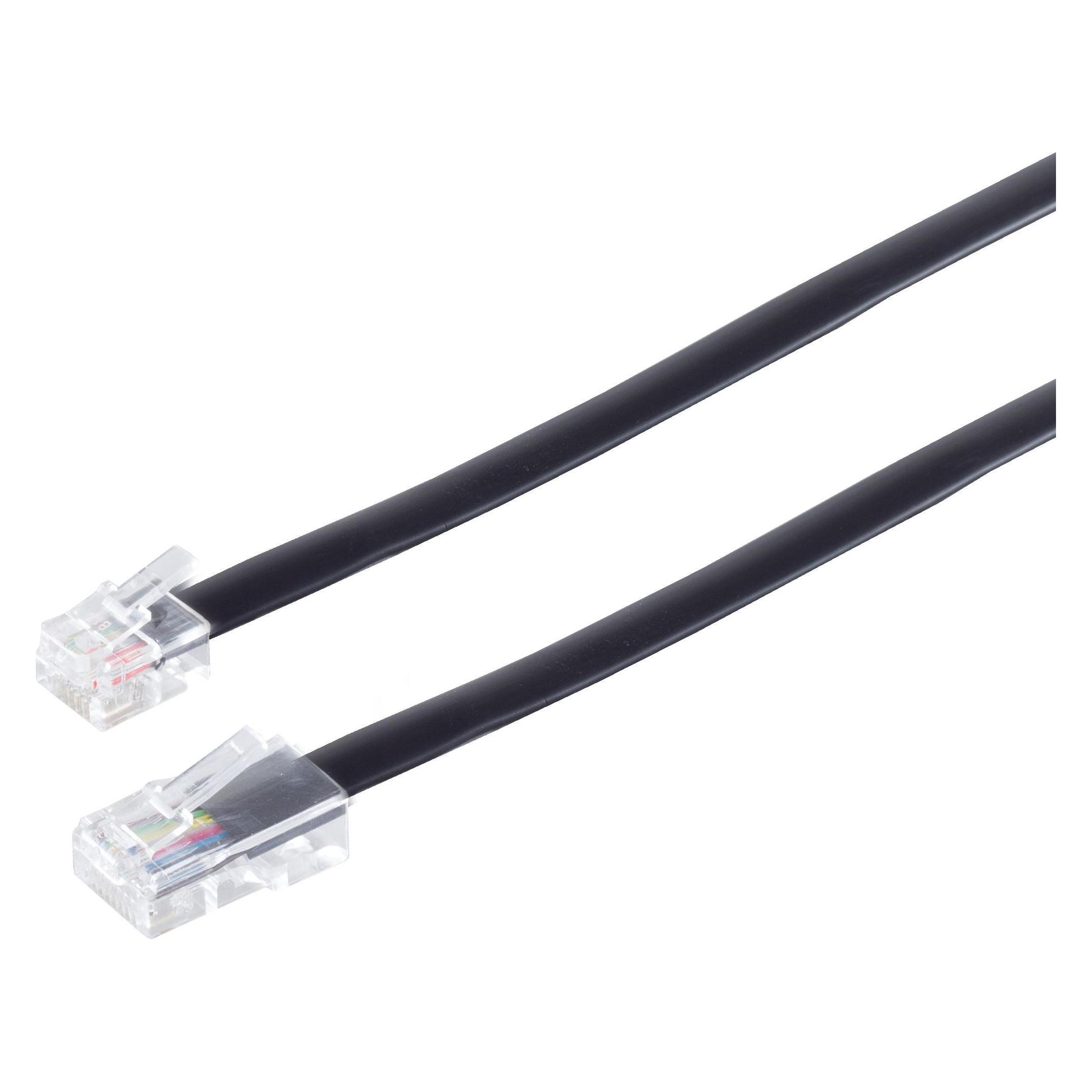 Shiverpeaks Modularkabel RJ45 ISDN-Western-Stecker 8/6 auf RJ12 Western-Stecker 6/6, 3m Aufbau: 6-adrig Flach mi (70253-6/6)