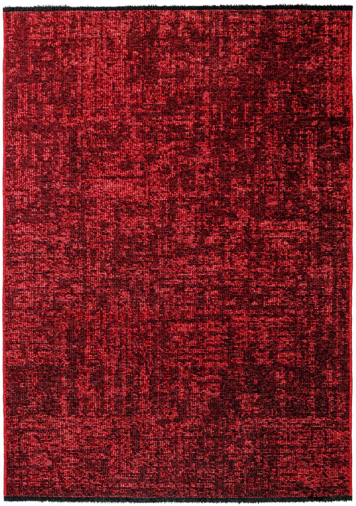 STUDIO DECO Tapis moderne tissage plat à franges - rouge 160x230cm Rouge 230x1x160cm