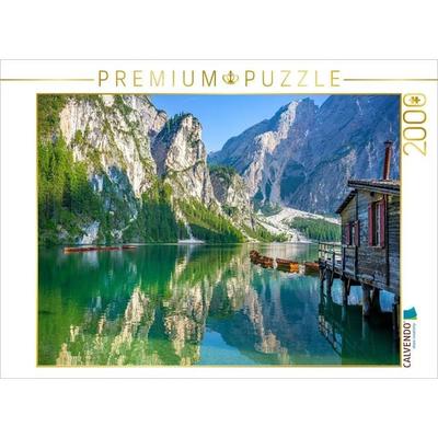 CALVENDO Puzzle Pragser Wildsee - Spiegelungen am frühen Morgen | 2000 Teile Lege-Größe 90x67cm Foto-Puzzle für glückliche Stunden