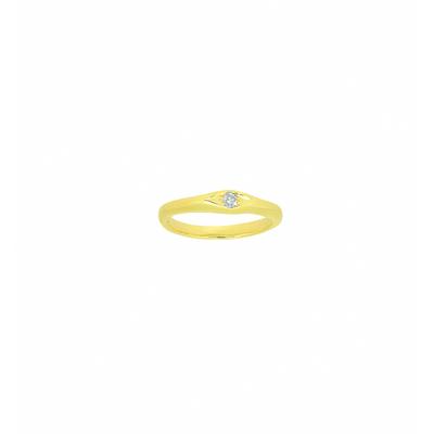 Kette mit Anhänger ADELIA´S "Damen 585 Gold Anhänger Taufring mit Diamant Ø 10,1 mm", gold, Halsketten, Damen, 0,01 mit Diamant, Gold, Schmuckset - Set mit Halskette