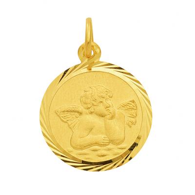 Kettenanhänger ADELIA´S "Medaille Amor 585 Gold ( 14K )", gold, Schmuckanhänger, Damen, Gold, Kettenanhänger, Goldanhänger Amor