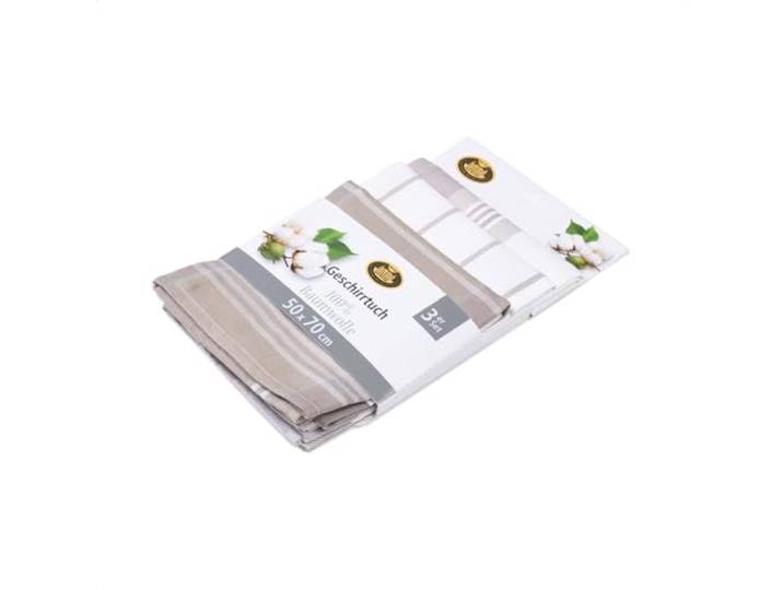 Gözze - Geschirrtuch-Set, 3-teilig, 100% Baumwolle, hohe Materialdichte (260 g/m²), 50 x 70 cm - Schlamm