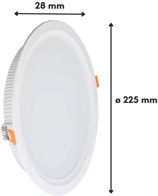 Silamp Spot LED Encastrable Plat Étanche 30W BLANC Transformateur Intégré - Blanc Chaud 2300K - 3500K