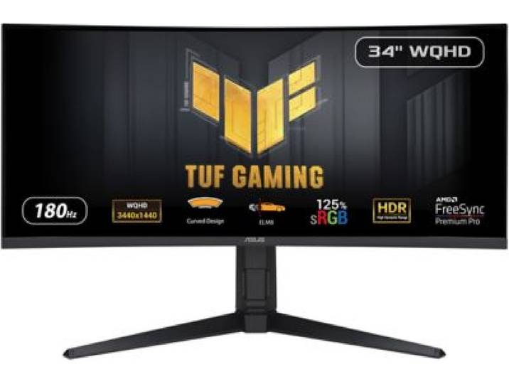 Asus - Ecran Pc Gamer Tuf Vg34vql3a 34 Incurvé 1500r Uwqhd 180hz Va Hdr 400 Hdmi 2.1