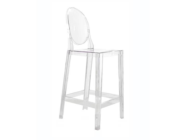 KARTELL set de 2 tabourets ONE MORE H 65 cm (Cristal - Polycarbonate transparent)