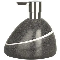 Spirella Seifenspender "Etna" Flüssigseifen-Spender Polyresin Steinoptik Grau/Weiß 400ml