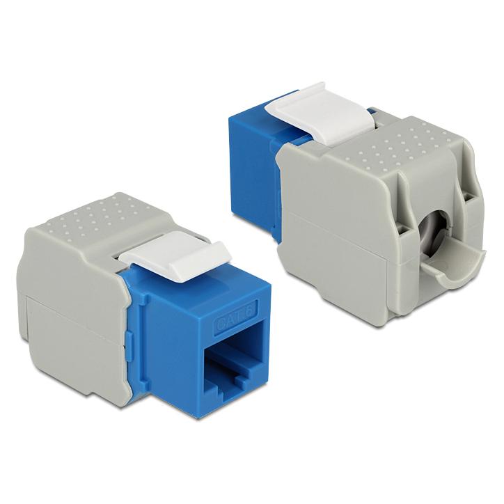 Delock Keystone Modul Cat.6, UTP, blau (Keystone Modul) (86343)