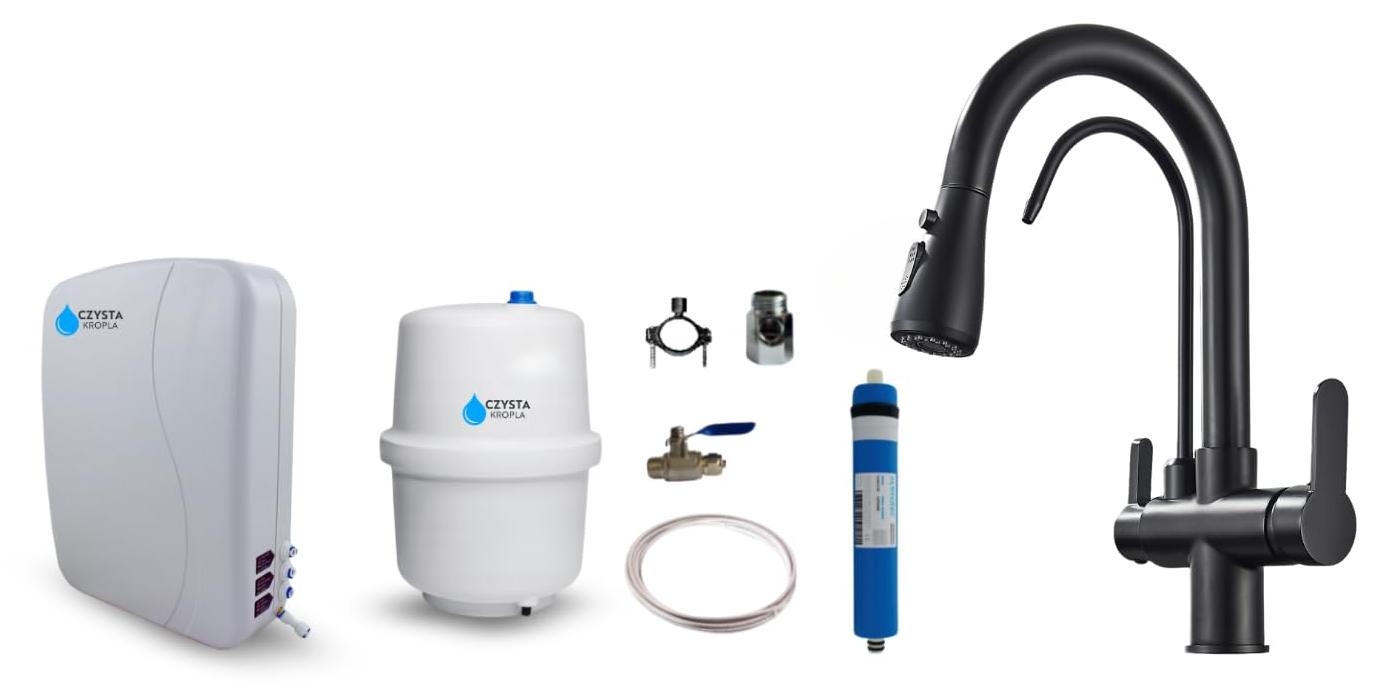 Küche-Wasserhahn Nordic Met RO7 mit Slim-Wasserfiltersystem - Matt Schwarz
