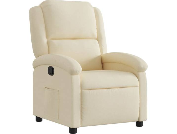 vidaXL Fauteuil relax Tissu Crème