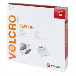 VELCRO® Klettband zum Aufnähen, Haken & Flausch 20mm x 25m Weiß VEL-EC60286