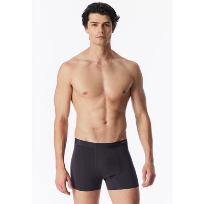 Boxer SCHIESSER "Modern Bonded", Herren, Gr. 6, Single Jersey, 207, graphit, Single Jersey, Obermaterial: 90% Modal, 10% Elasthan, körpernah, Unterhosen, ohne Eingriff, maskuline Passform