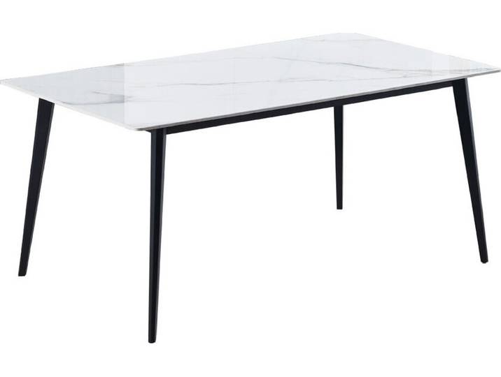 Esstisch CLEVELAND Tischplatte Keramik Snow White matt 160 x...
