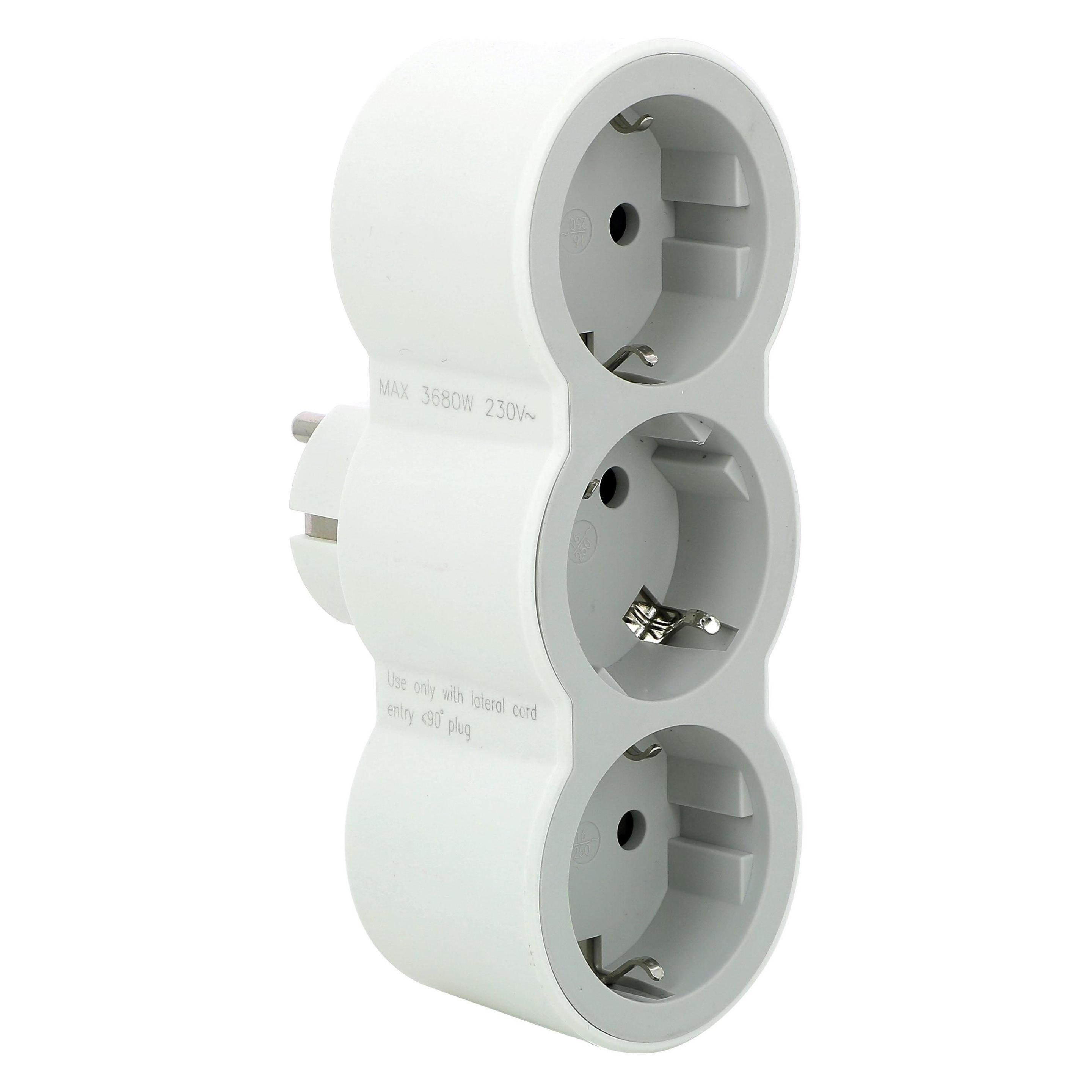 Legrand Mop Sch 3x2p+E Front Outlets White/Grey (694518)