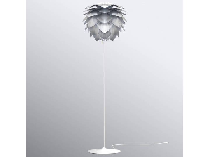 UMAGE Designer Stehlampe Silvia, alu / grau / zink, für Wohn- / Esszimmer, Aluminium, Design, Stehlampe