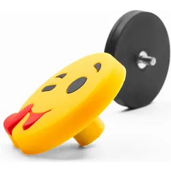 4x Siro, Kleiderhaken + Wandgarderobe, Garderobenknopf magnetisch Smiley