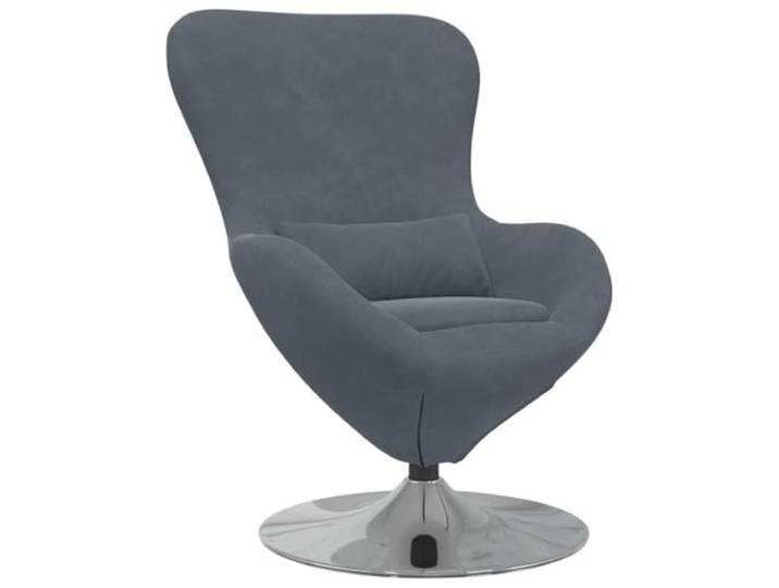 PUGYNBK Sessel mit 360-Grad-Drehfunktion, Samt, Dunkelgrau Drehbare Basis, ergonomische Armlehnen, minimalistisches Design, ideal für Wohnzimmer oder Schlafzimmer