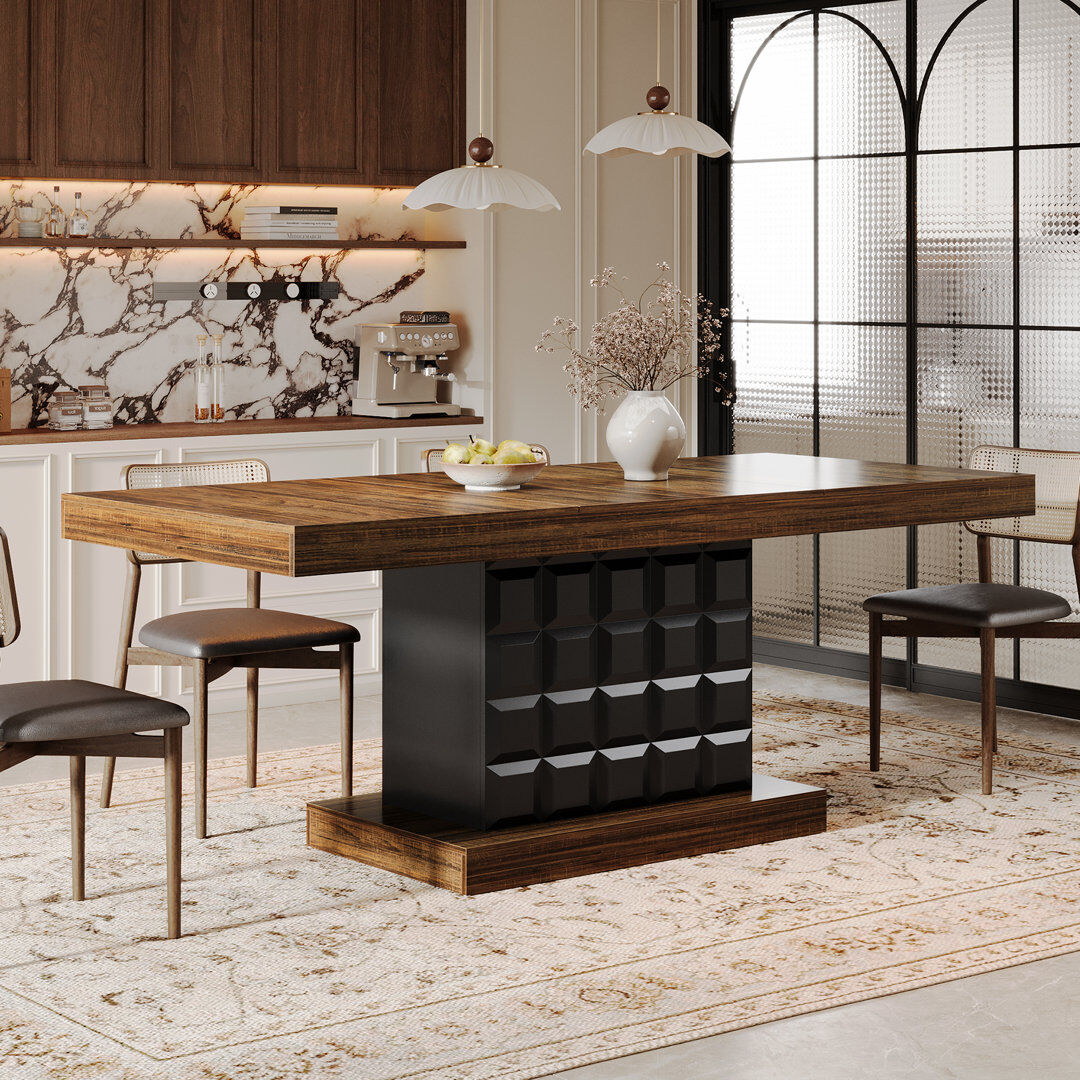 Blue Elephant Rectangular Dining Table Brown/Black