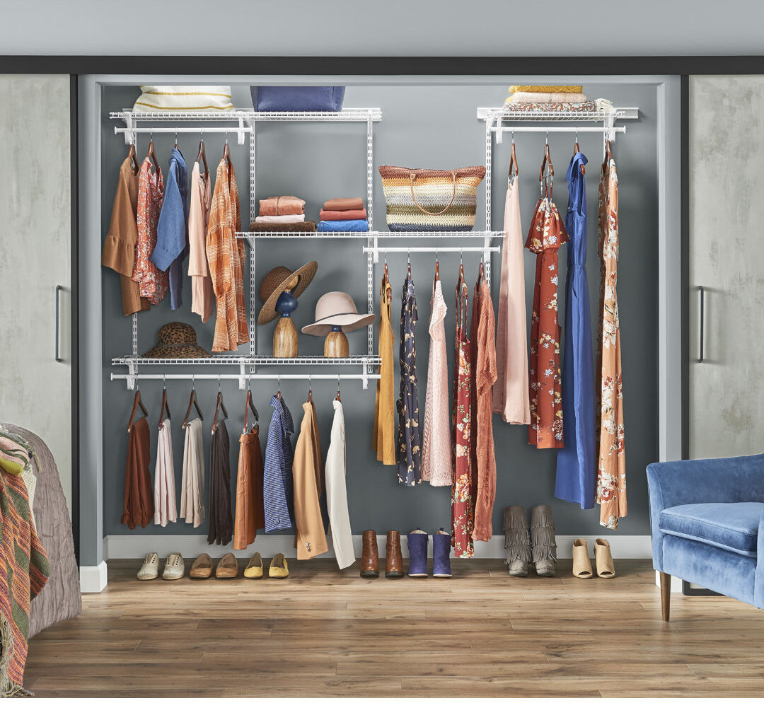 2.4m Heavy Duty ShelfTrack Wardrobe System by ClosetMaid White 244cm W