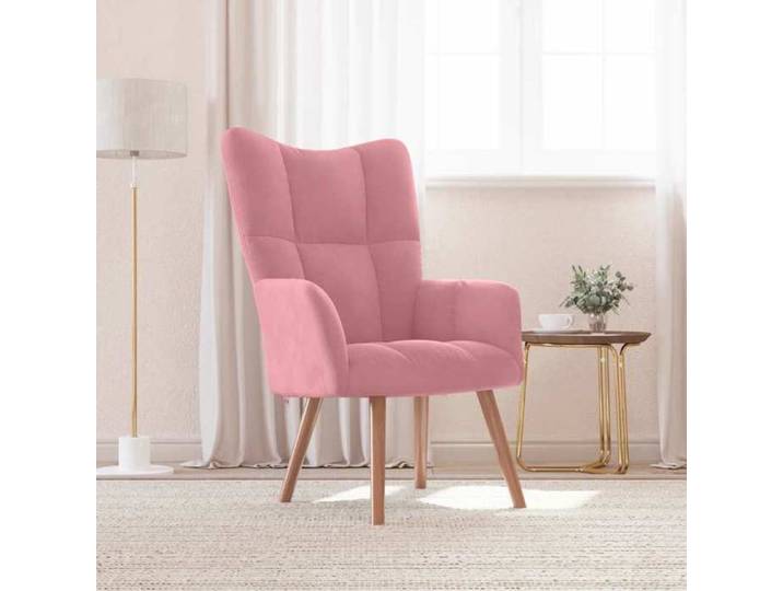 Chaise intérieure moderne Fauteuil de relaxation Rose Velours(4462）