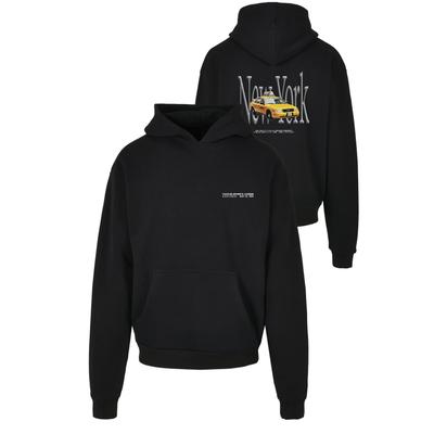 Rundhalspullover "Upscale by Mister Tee Herren NY Taxi Hoodie", Herren, Gr. S, schwarz, 100% Baumwolle, UPSCALE BY MISTER TEE, unifarben, oversize, ohne Ausschnitt, Pullover Rundhalspullover