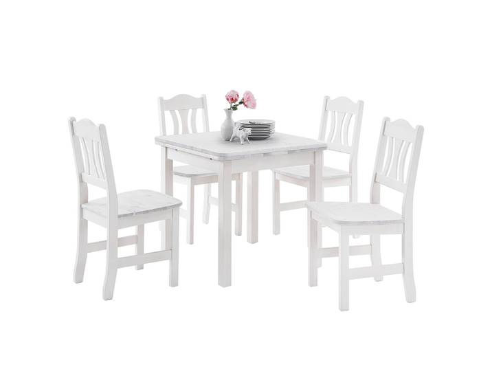 Ensemble de salle à manger 77 x 77 x 74cm Blanc/Blanc
